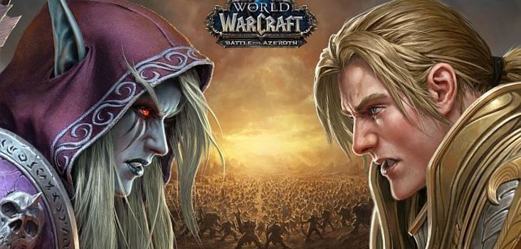 Big world of warcraft battle for azeroth sylvanas v. anduin key art header 1 