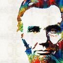 Abraham lincoln art colorful abe by sharon cummings sharon cummings